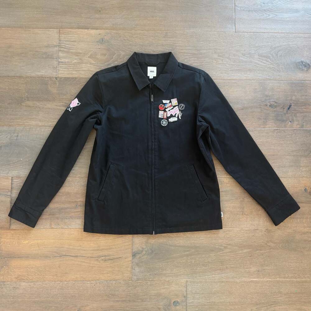 Lady Vans “Off The Wall” Women’s Jacket Sz XS Includes 11 Enamel Pins!!